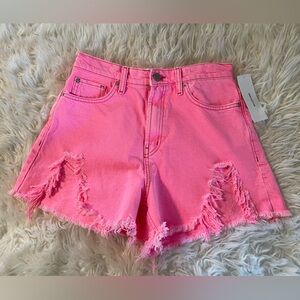 BDG Urban Outfitters NWT Women’s A-Line Chewed Frayed Pink Shorts. Size 28